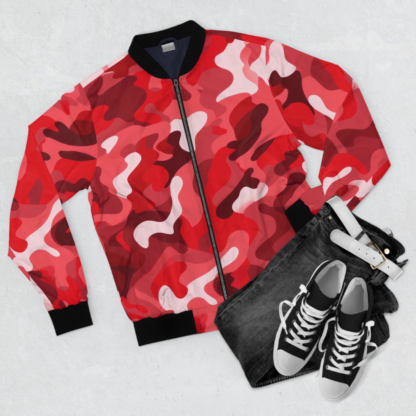 Red Camo Bomber Jacket