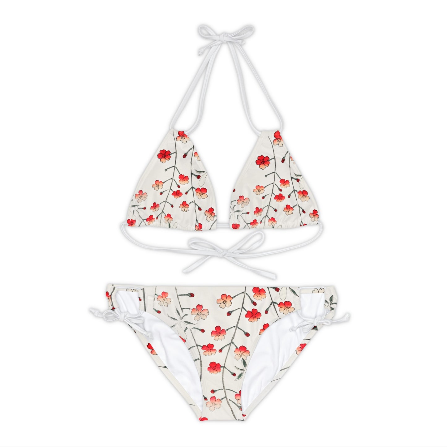 Red Flower Print Zeus Prosper Summer Collection Ltd. Bikini Set🌹
