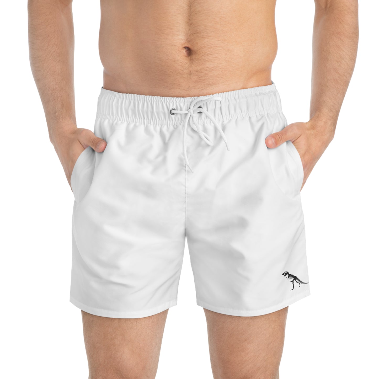 White Zeus Prosper Summer Collection Ltd. T-rex Swim Shorts