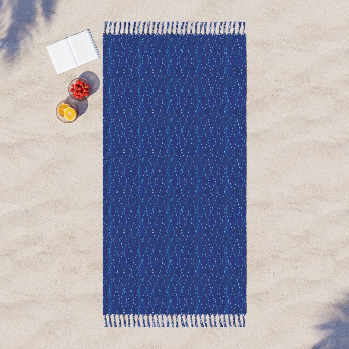 Blue Pattern Boho Beach Cloth Zeus Prosper Summer Collection Ltd. 🏖️