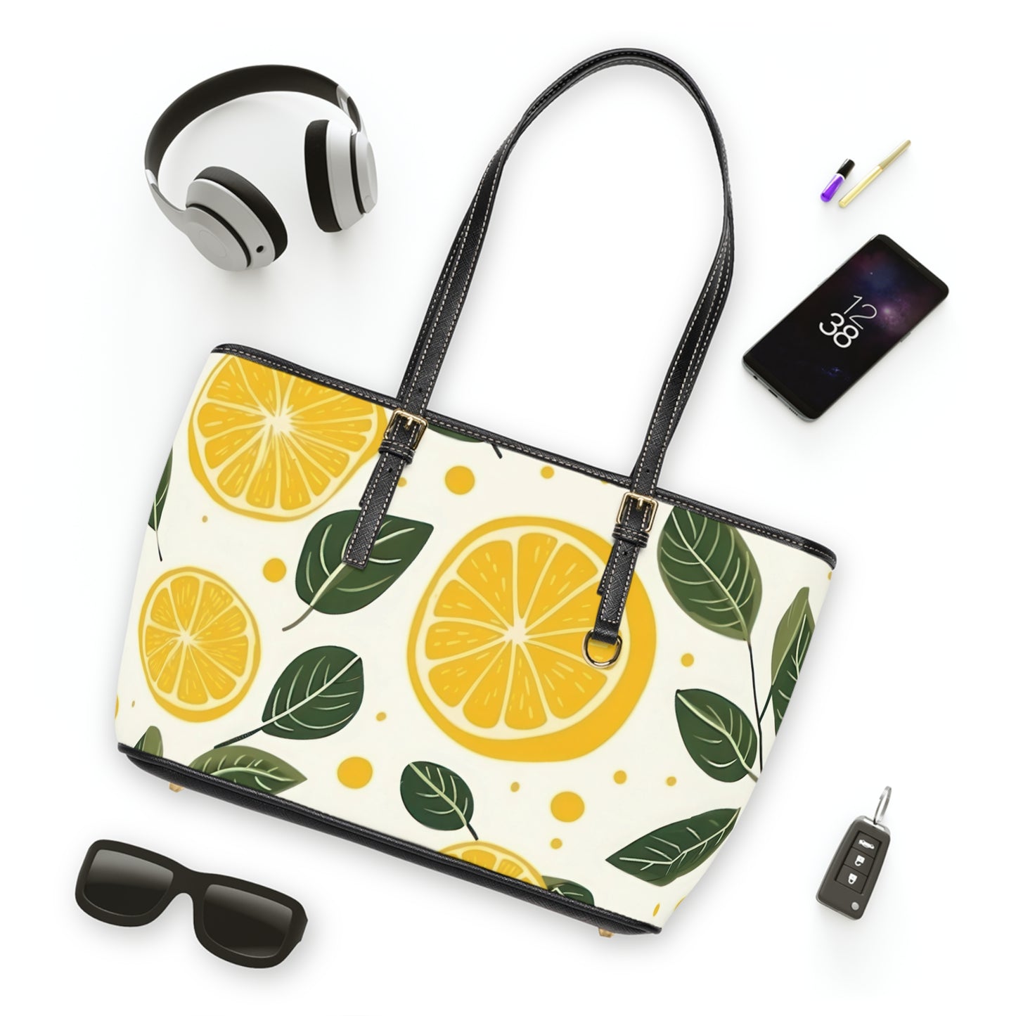 Lemon Leather Shoulder Bag