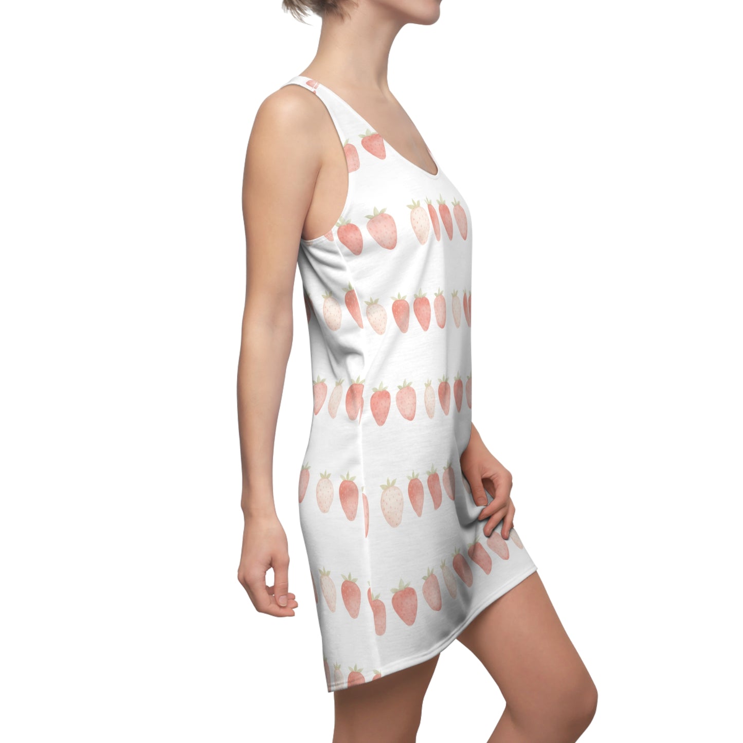 White Strawberry Summer Collection Ltd. Zeus Prosper Women's Cut & Sew Racerback Dress 🍓🏖️