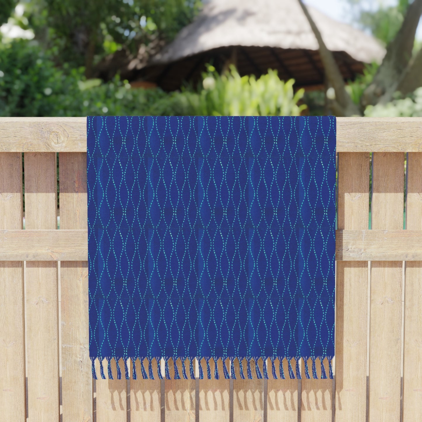 Blue Pattern Boho Beach Cloth Zeus Prosper Summer Collection Ltd. 🏖️