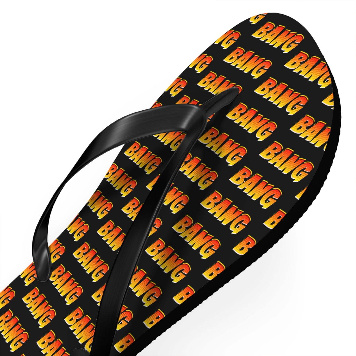 Black Bang Bang Flip Flops with a pop of colour by Zeus Prosper Summer Collection Ltd.🏖️