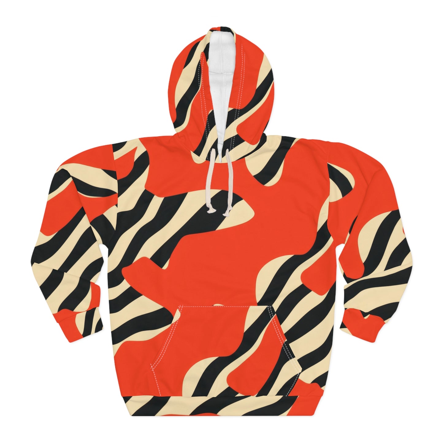 Red Zebra Pullover Hoodie