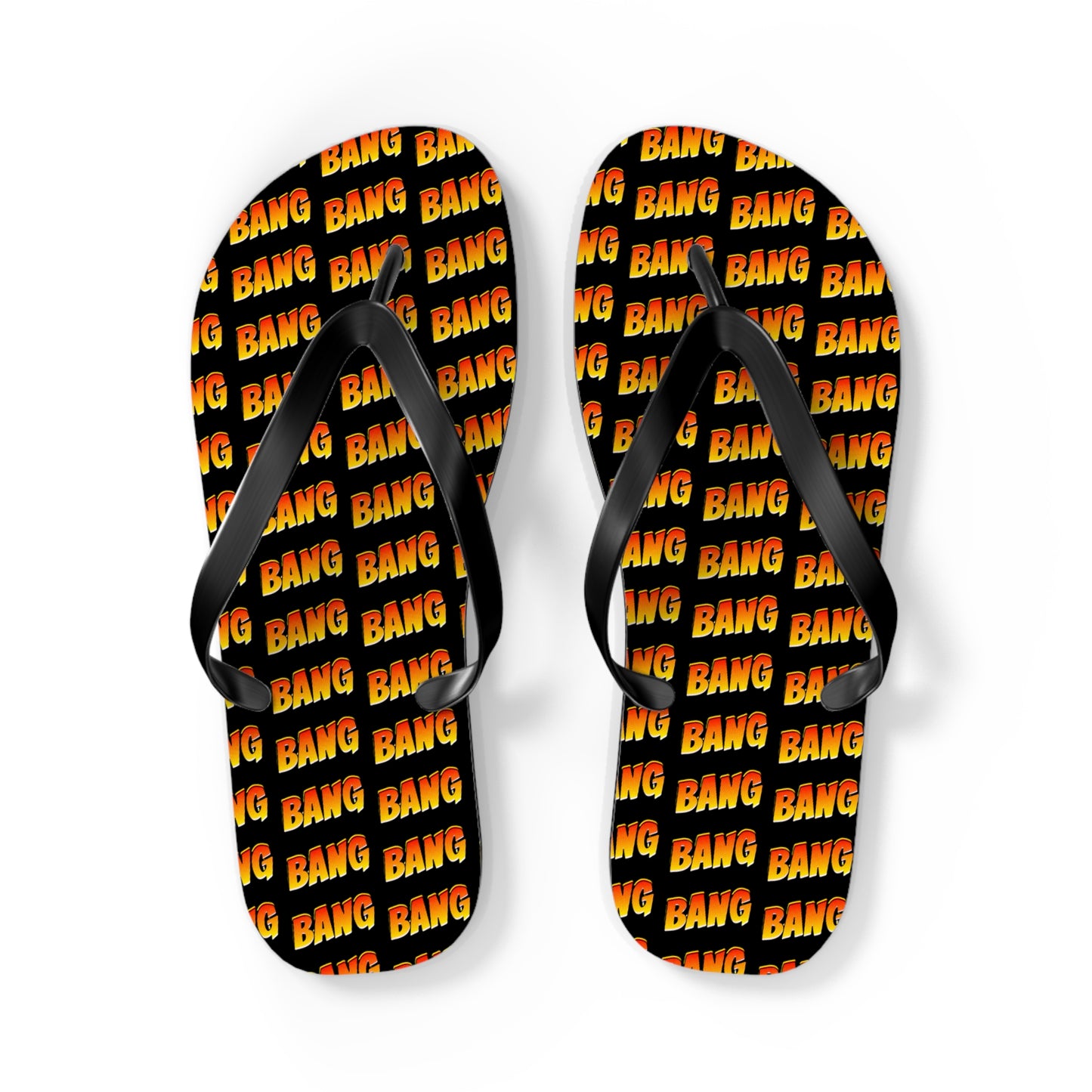 Black Bang Bang Flip Flops with a pop of colour by Zeus Prosper Summer Collection Ltd.🏖️