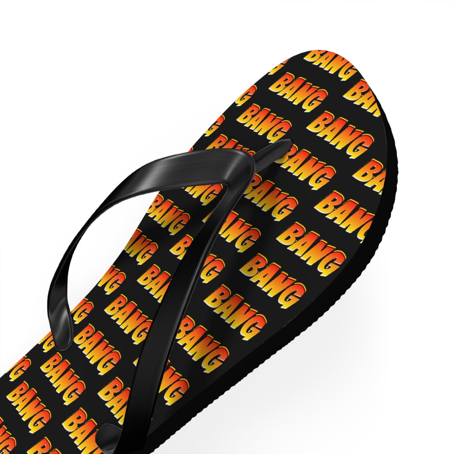 Black Bang Bang Flip Flops with a pop of colour by Zeus Prosper Summer Collection Ltd.🏖️