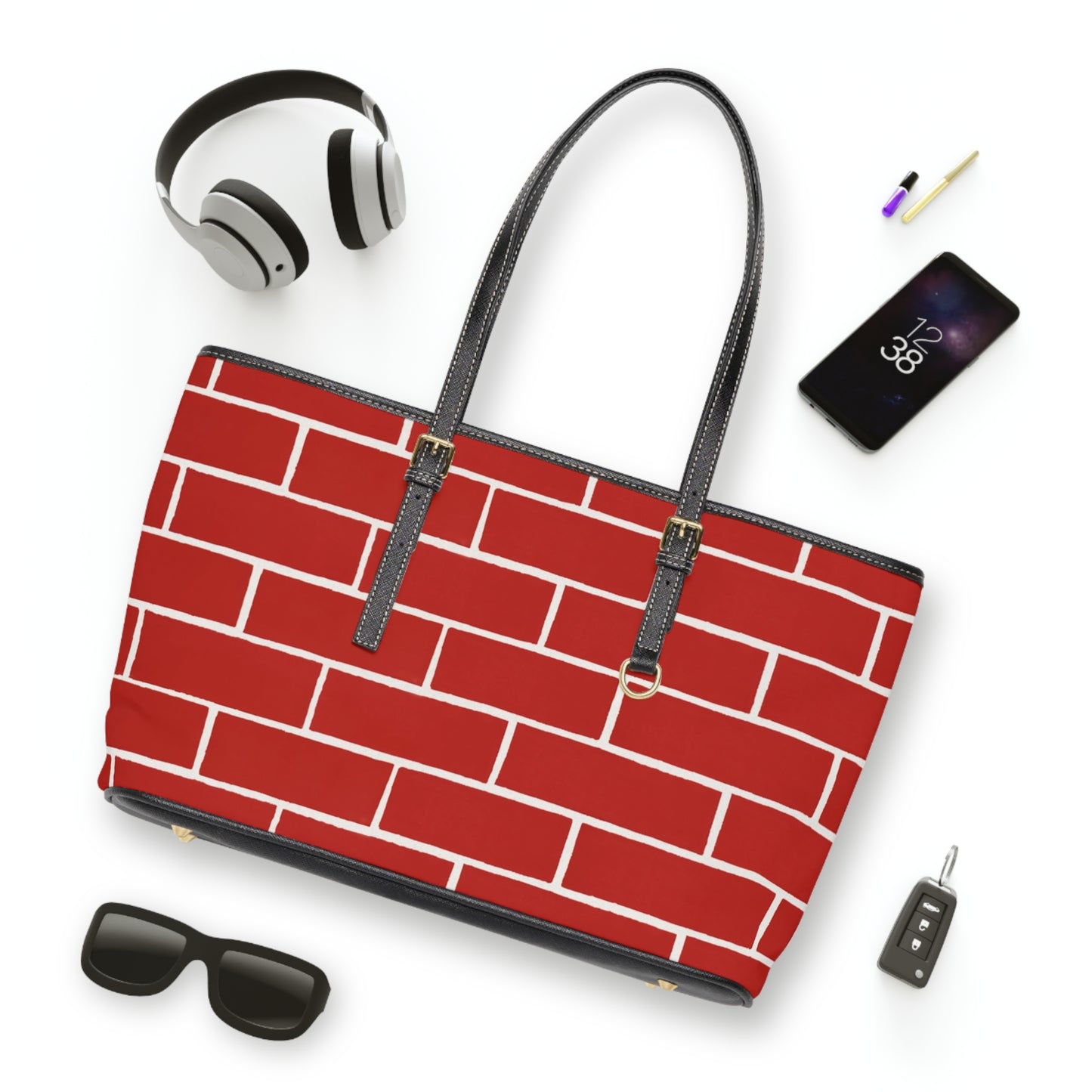 Leather Shoulder Bag - Brick's