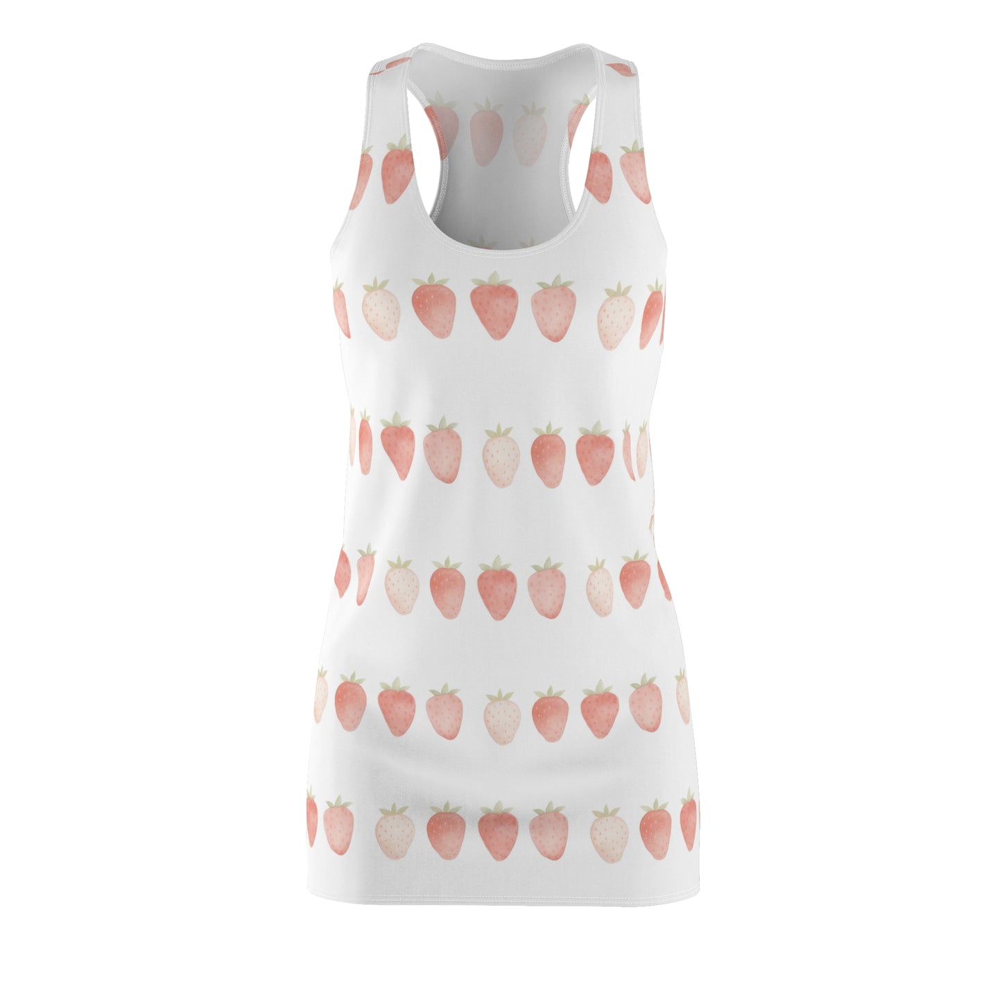 White Strawberry Summer Collection Ltd. Zeus Prosper Women's Cut & Sew Racerback Dress 🍓🏖️