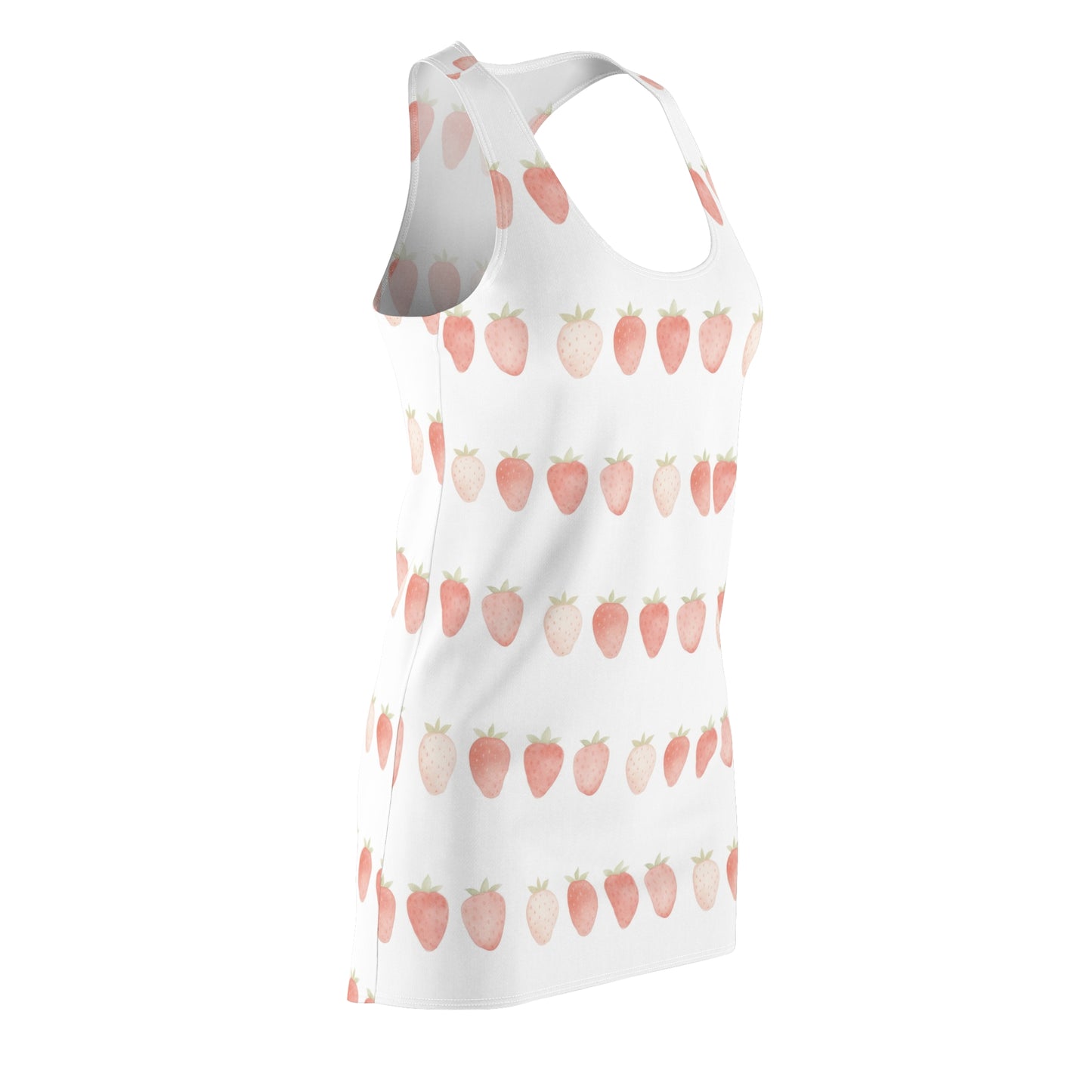 White Strawberry Summer Collection Ltd. Zeus Prosper Women's Cut & Sew Racerback Dress 🍓🏖️