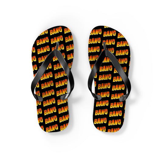 Black Bang Bang Flip Flops with a pop of colour by Zeus Prosper Summer Collection Ltd.🏖️