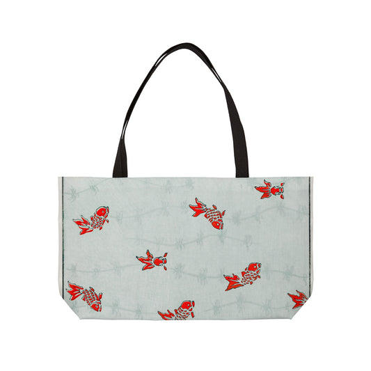Red Goldfish Zeus Prosper Summer Collection Ltd. Weekender Tote Bag 🎒🏖️