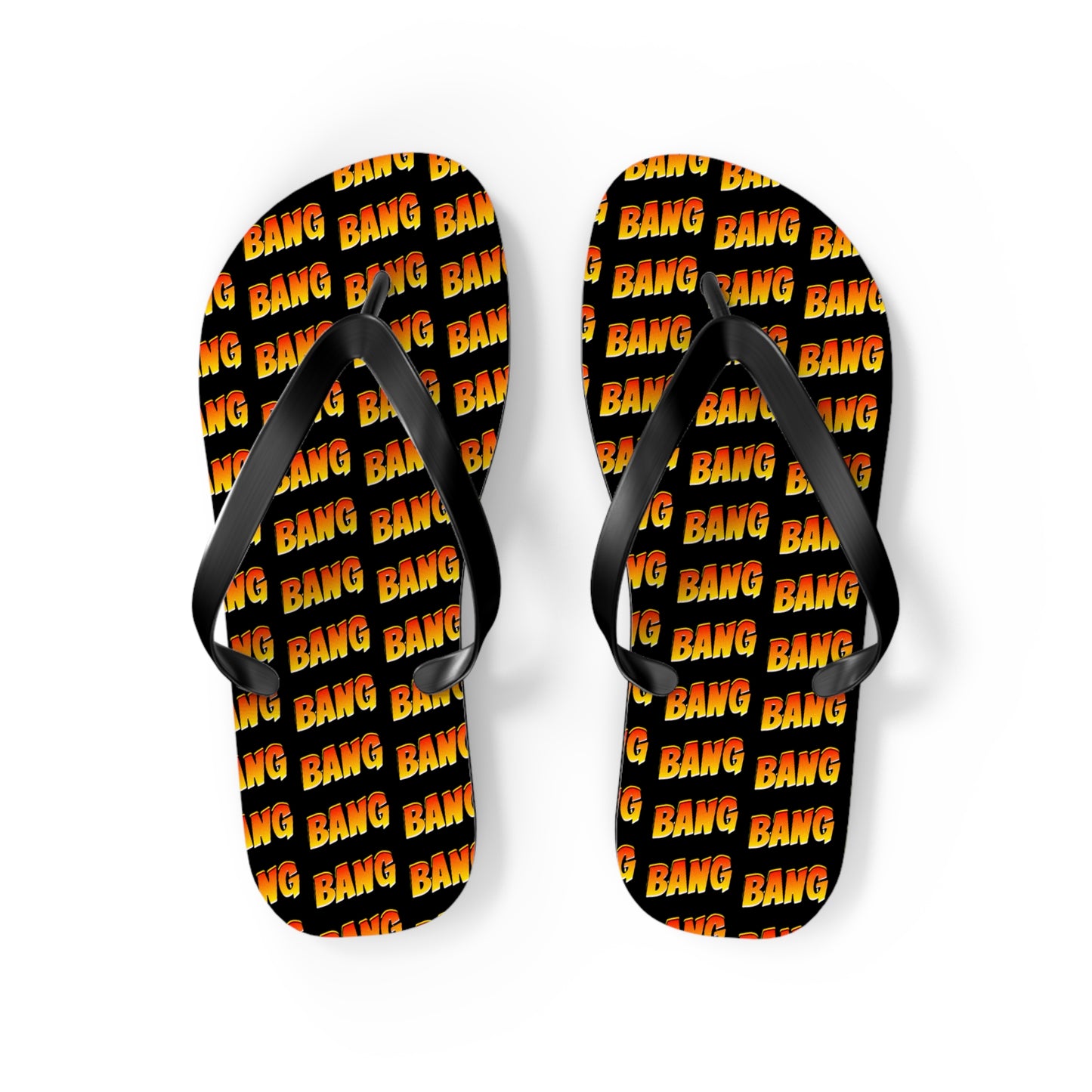 Black Bang Bang Flip Flops with a pop of colour by Zeus Prosper Summer Collection Ltd.🏖️