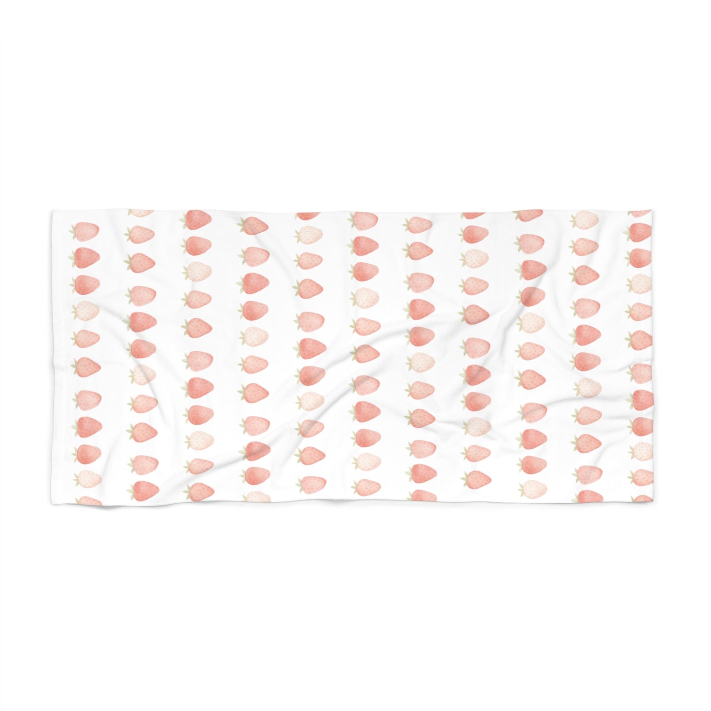White Strawberry Zeus Prosper Summer Collection Ltd. Beach Towel🍓