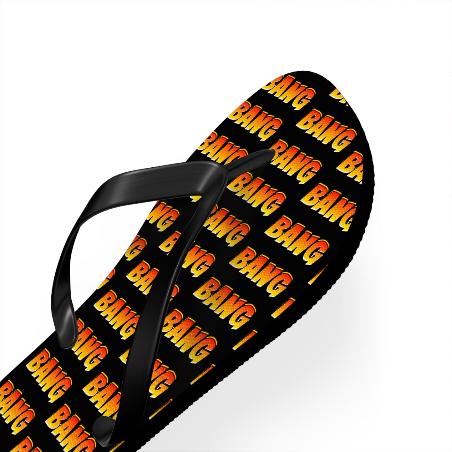 Black Bang Bang Flip Flops with a pop of colour by Zeus Prosper Summer Collection Ltd.🏖️