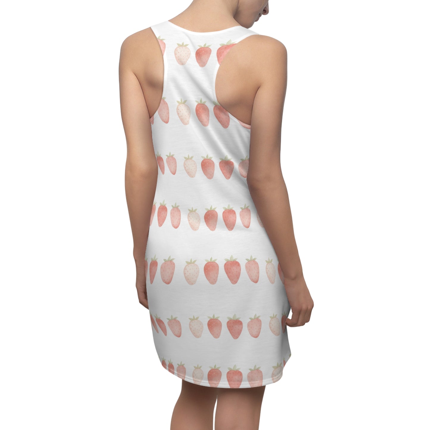 White Strawberry Summer Collection Ltd. Zeus Prosper Women's Cut & Sew Racerback Dress 🍓🏖️